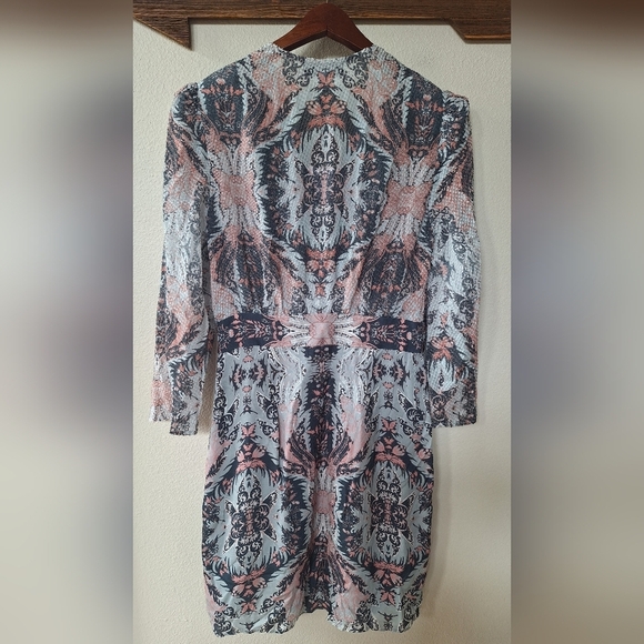 NWT Reiss Womens Lacey Mini Dress Floral Print V-Neckline Size 6 - Picture 9 of 10